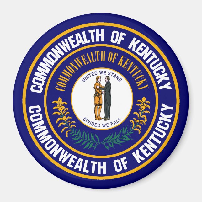 Kentucky Round Emblem Magnet (Front)