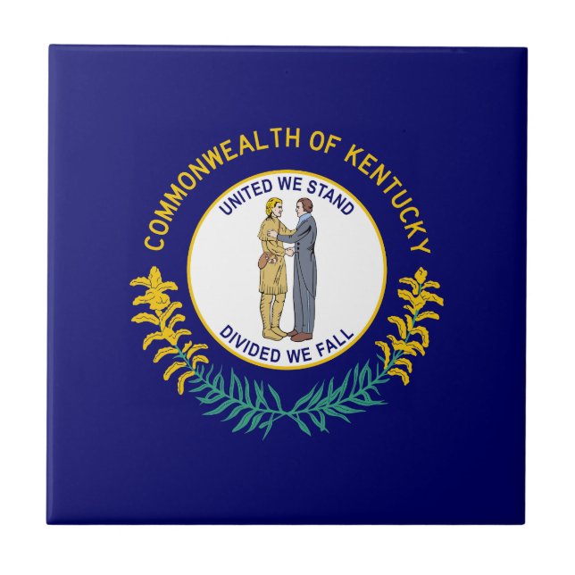 Kentucky State Flag Ceramic Tile (Front)