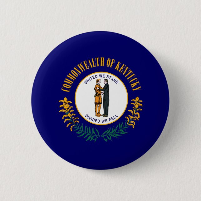Kentucky State Flag Design 6 Cm Round Badge (Front)