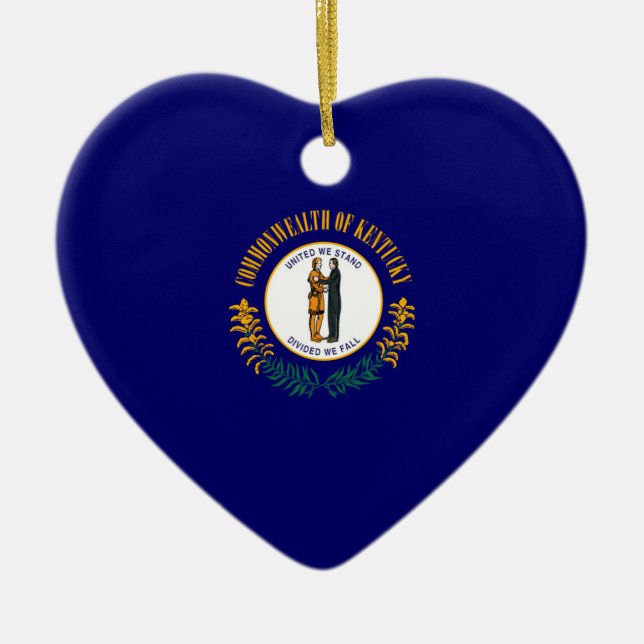 Kentucky State Flag Design Ceramic Ornament (Front)