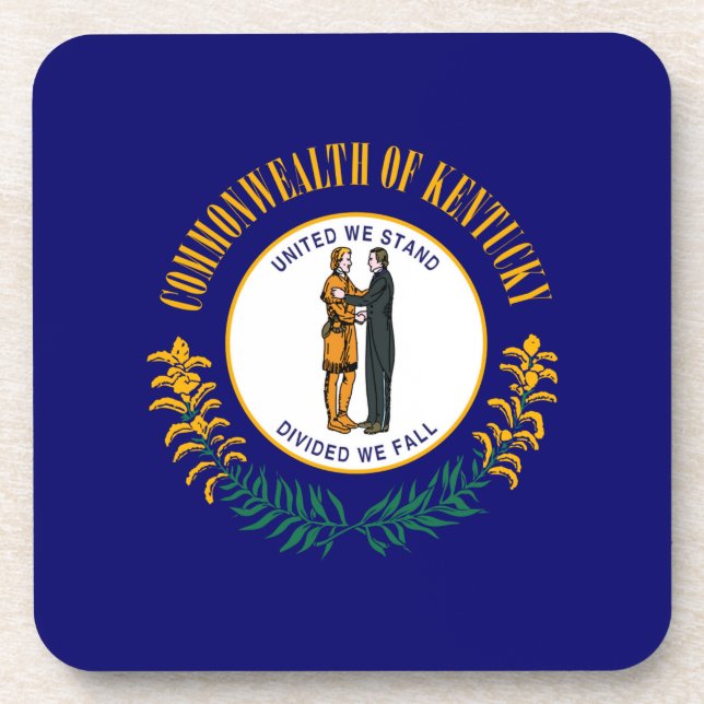 Kentucky State Flag Design Coaster (Front)