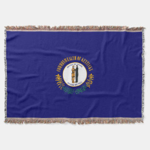 Kentucky State Flag Design decor Throw Blanket