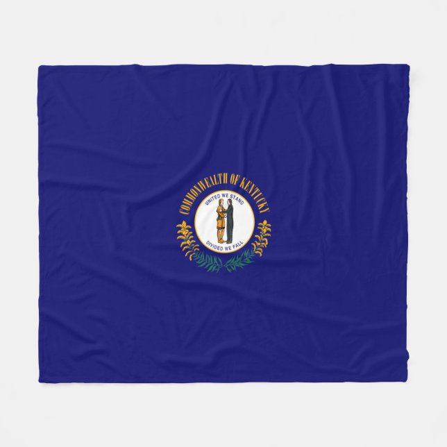 Kentucky State Flag Design Fleece Blanket (Front (Horizontal))