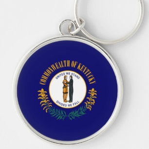 Kentucky State Flag Design Key Ring