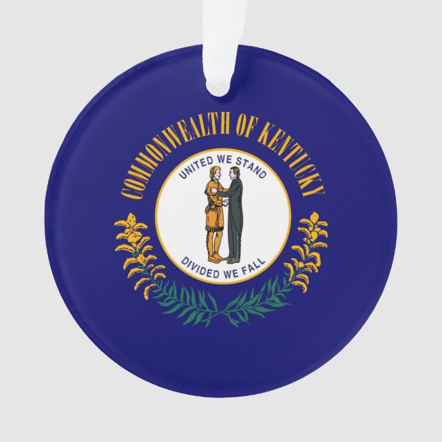 Kentucky State Flag Design Ornament (Front)