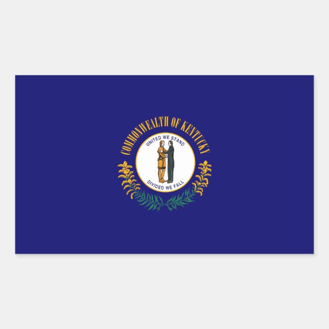 Kentucky State Flag Design Rectangular Sticker (Front)