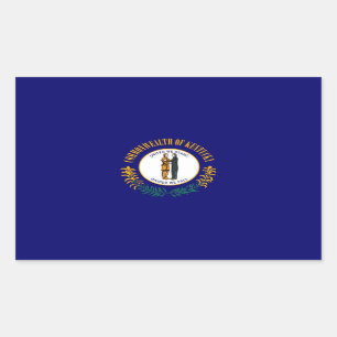 Kentucky State Flag Design Rectangular Sticker