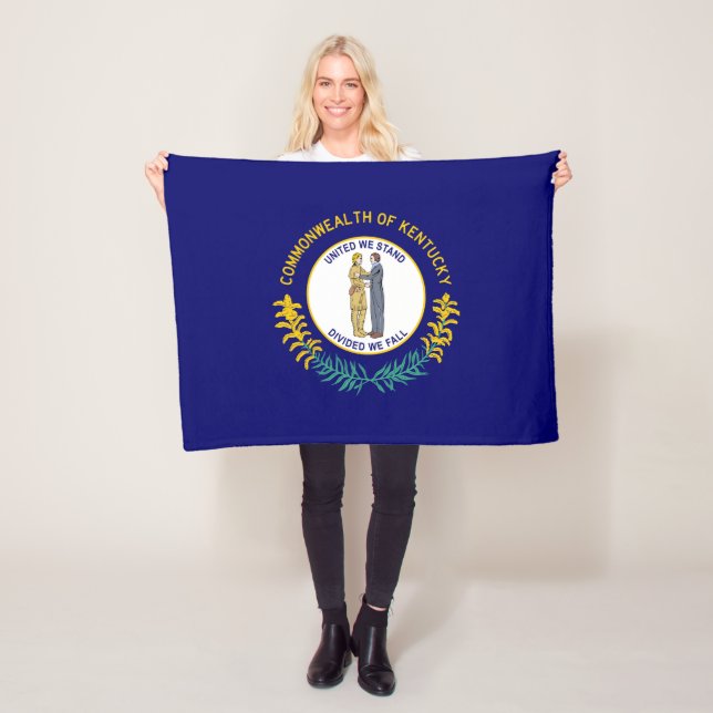 Kentucky State Flag Fleece Blanket (In Situ)