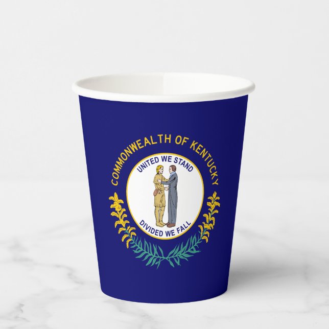 Kentucky State Flag Paper Cups (Left)