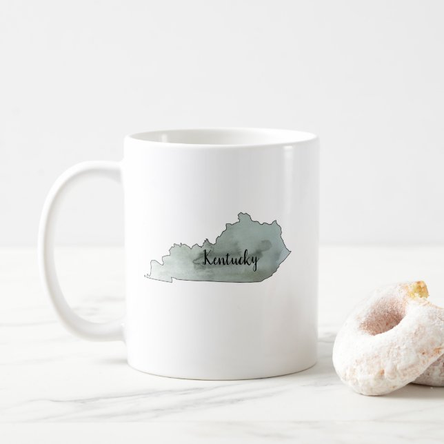 Kentucky State Illustration Coffee Mug (With Donut)