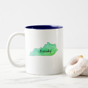 Kentucky State Illustration Two-Tone Coffee Mug