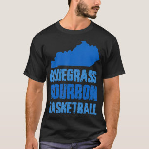 Kentucky State Map Football Basketball Bluegrass T-Shirt