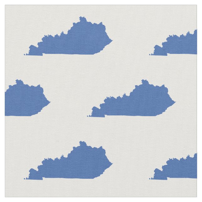 Kentucky State Pattern Blue Fabric (Close Up)