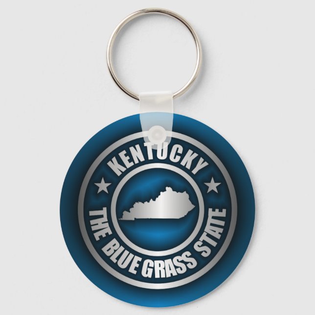 "Kentucky Steel (Blue)" Key Ring (Front)