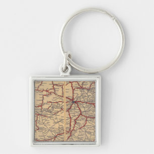 Kentucky, Tennessee 3 Key Ring