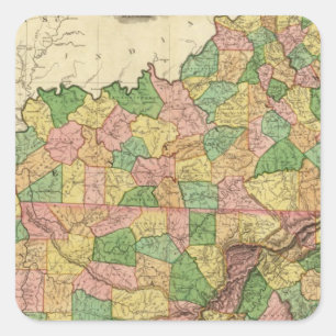 Kentucky, Tennessee and part of Illinois Square Sticker