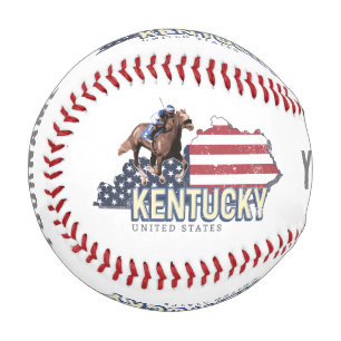 Kentucky United States Retro State Map Vintage USA Baseball