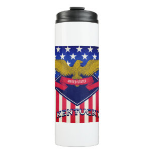 Kentucky USA Flag Thermal Tumbler