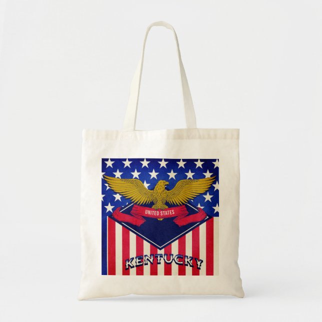 Kentucky USA Flag Tote Bag (Front)