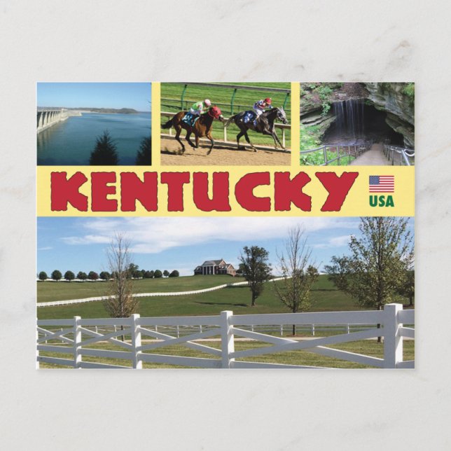 Kentucky USA Multiview Photos Postcard (Front)