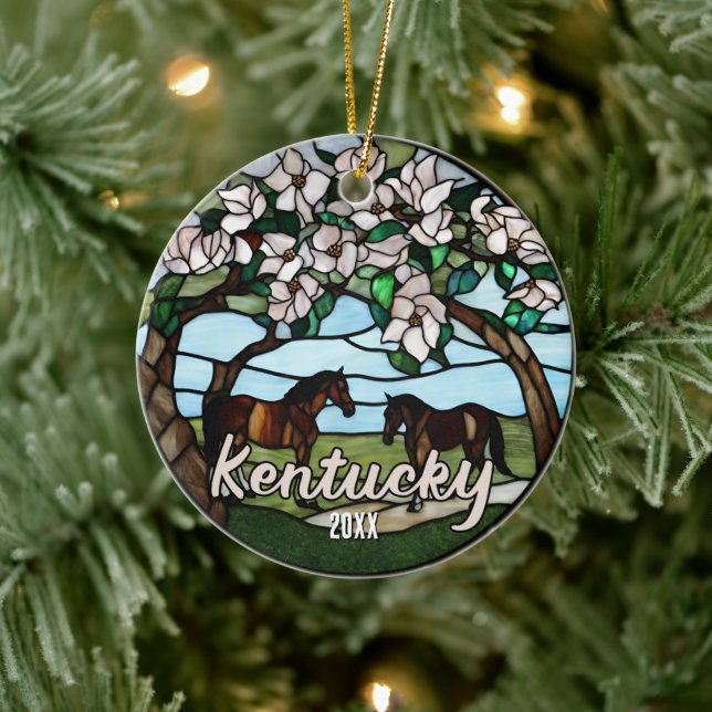 Kentucky Vacation Souvenir  Ceramic Ornament (Tree)