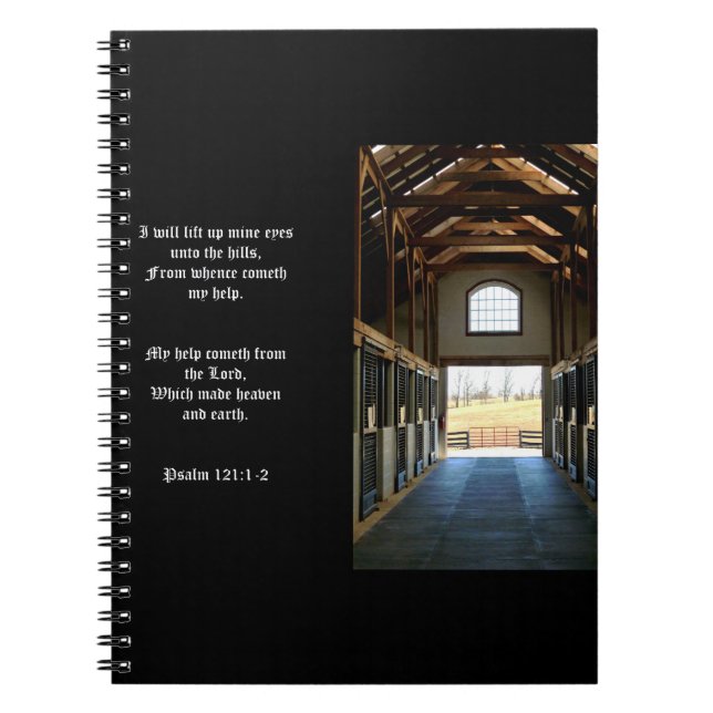 Kentucky View from the Barn, Psalm 121:1-2 Notebook (Front)