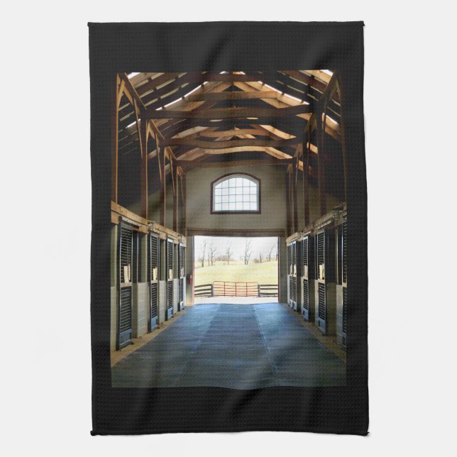 Kentucky View from the Barn Tea Towel (Vertical)