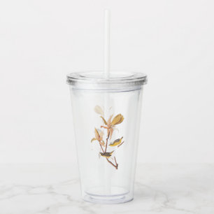 Kentucky Warbler Audubon Birds and Magnolia Flower Acrylic Tumbler