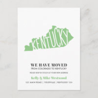 KENTUCKY We've moved New address New Home Postca