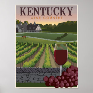 Kentucky wine country poster