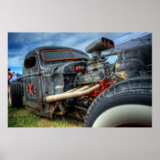 Kentz Kustom Cycle Rat Rod Poster