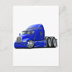 Kenworth 660 Blue Truck Postcard