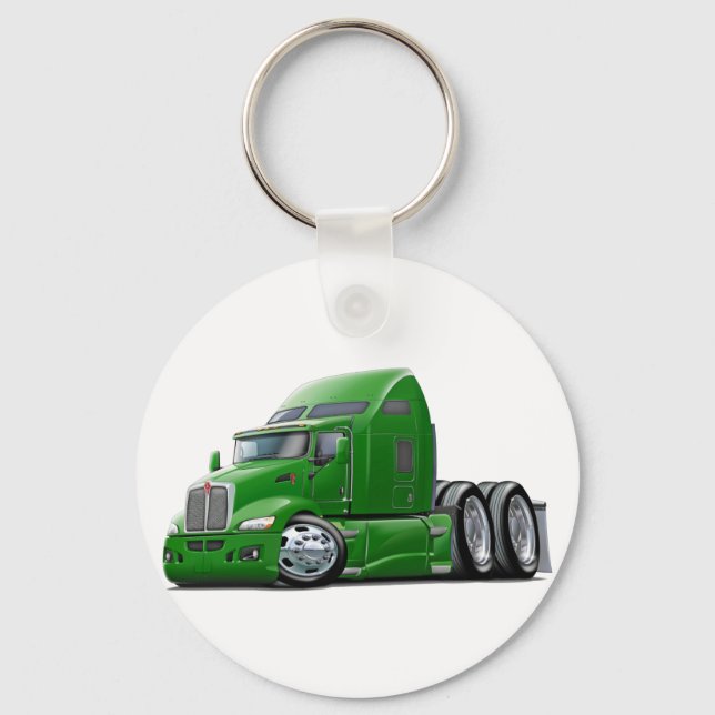 Kenworth 660 Green Truck Key Ring (Front)