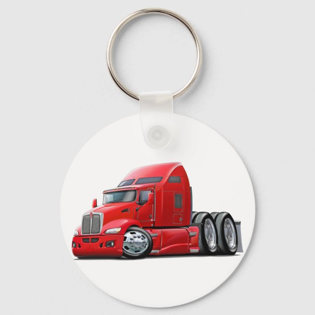Kenworth 660 Red Truck Key Ring (Front)