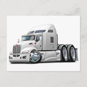 Kenworth 660 White Truck Postcard