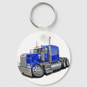 Kenworth w900 Blue Truck Key Ring