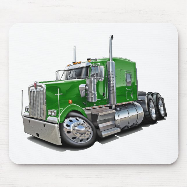 Kenworth w900 Green Truck Mouse Pad (Front)