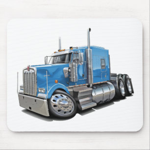 Kenworth w900 Lt Blue Truck Mouse Pad
