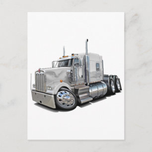Kenworth w900 White Truck Postcard