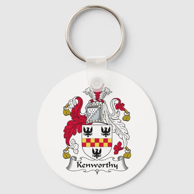 Kenworthy Family Crest Key Ring (Front)