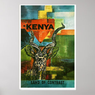 Kenya Africa South Africa Safari World Vintage Poster