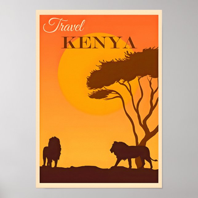 Kenya-Africa Travel Poster (Front)
