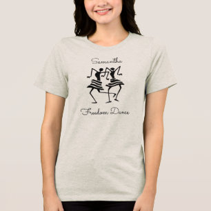 Kenya African Art Happy Dancers  Tri-Blend Shirt
