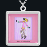 Kenya, African Art Queen of Beauty Silver Plated Necklace<br><div class="desc">This Kenya,  African Art 'Queen of Beauty' is cutest ever design for an African girl,  it is trendy and will make you smile and want to dance with life,  enjoy it and love it.</div>