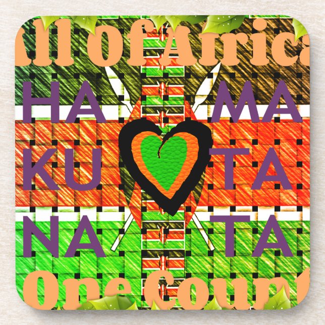 Kenya: All of Africa in One Country - Woven Flag  Coaster (Front)