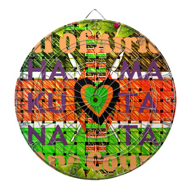 Kenya: All of Africa in One Country - Woven Flag  Dartboard (Front)