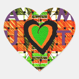 Kenya: All of Africa in One Country - Woven Flag Heart Sticker