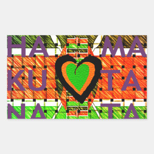 Kenya: All of Africa in One Country - Woven Flag  Rectangular Sticker
