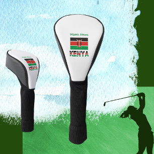 Kenya and Kenyan Flag Green Personalisation  Golf Head Cover