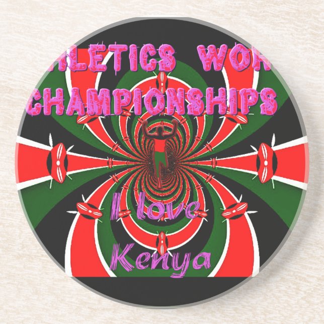 Kenya Athletics World Championships: Swirling Flag Coaster (Front)